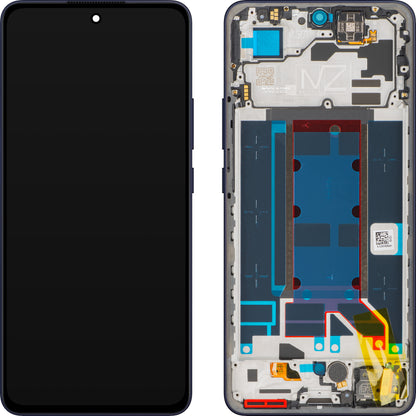 Pantalla con Touchscreen Oppo Reno13 FS 5G / Reno13 F, con Marco, Azul (Luminous Blue), Service Pack 621029000452