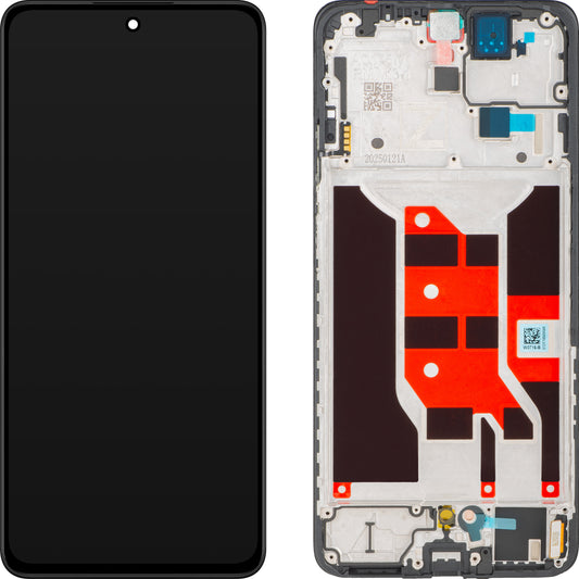 Pantalla con pantalla táctil Oppo Reno12 F, con marco, negro, paquete de servicio 621029000258