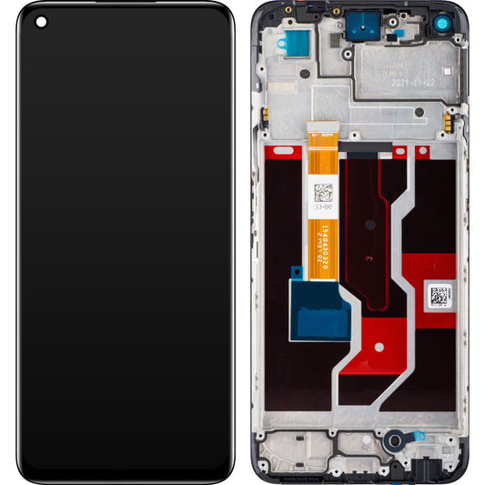 Pantalla táctil Realme 9i, con marco, negra, Service Pack 4909568