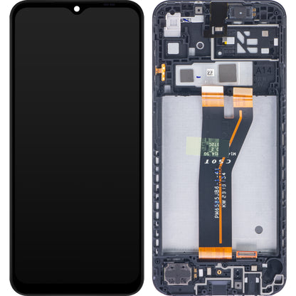 Pantalla táctil Samsung Galaxy A14 A145, con marco, versión no europea, negra, Service Pack GH82-3111185A