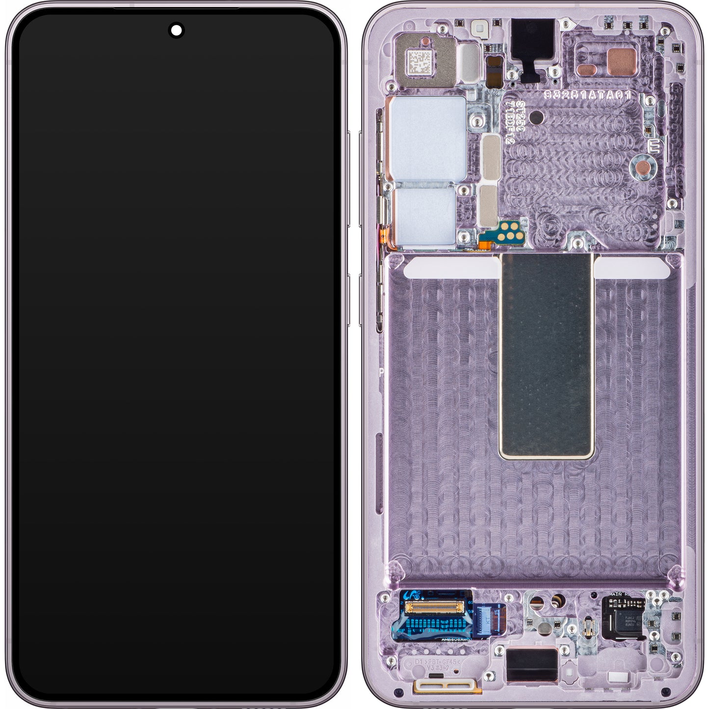 Samsung Galaxy S23 S911 Pantalla táctil con marco, rosa (lavanda), Service Pack GH82-30480D