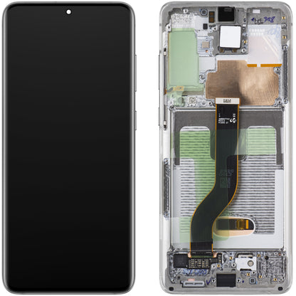 Pantalla con Touchscreen Samsung Galaxy S20+ 5G G986 / S20+ G985, con Marco, Blanco (Cloud White), Paquete de Servicio GH82-31441B