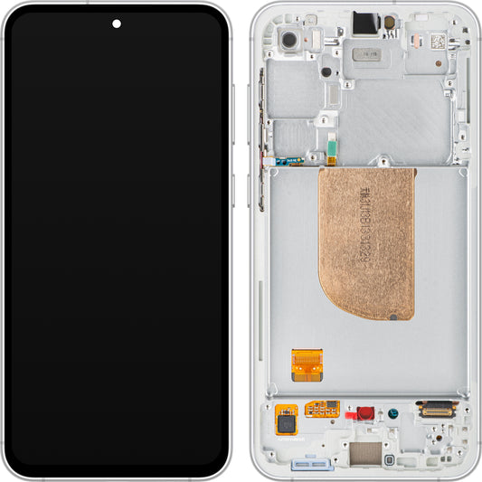 Samsung Galaxy S23 FE S711 Pantalla táctil con marco, Blanco (Crema), Service Pack GH82-32854B 