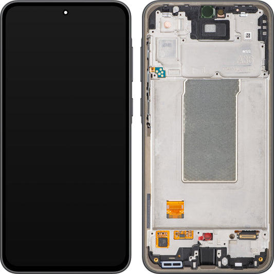 Display con Touchscreen Samsung Galaxy A36 A366, con Marco, Negro, Service Pack GH82-36841A
