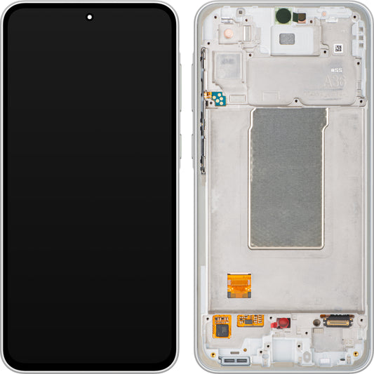 Pantalla con Touchscreen Samsung Galaxy A36 A366, con Marco, Blanca, Service Pack GH82-36841B