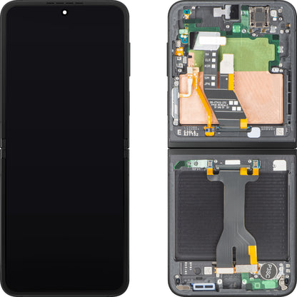 Pantalla con pantalla táctil Samsung Galaxy Z Flip6 F741, con marco, Sub Inner, negro (Crafted Black), Service Pack GH82-35014E