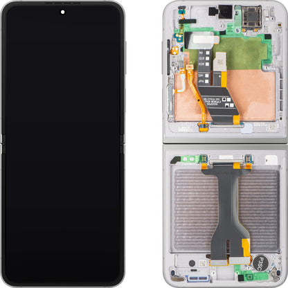 Pantalla con Touchscreen Samsung Galaxy Z Flip6 F741, con Marco, Sub Inner, Plateado (Silver Shadow), Paquete de Servicio GH82-35013A