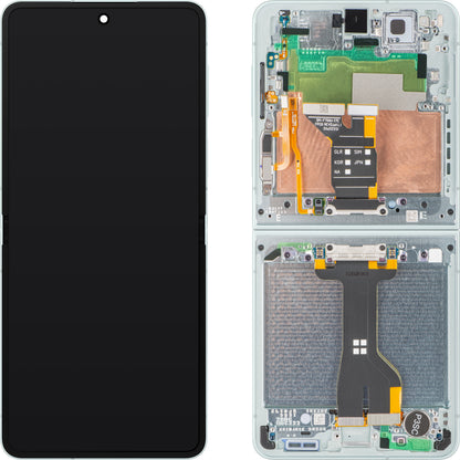 Samsung Galaxy Z Flip7 F766 Touchscreen Display, with Frame, Sub Inner, Green (Mint), Service Pack GH82-37581E