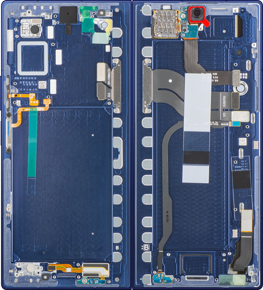 Pantalla con pantalla táctil Samsung Galaxy Z Fold7 F966, con marco, Sub Inner, Azul (Blue Shadow), Service Pack GH82-37548B