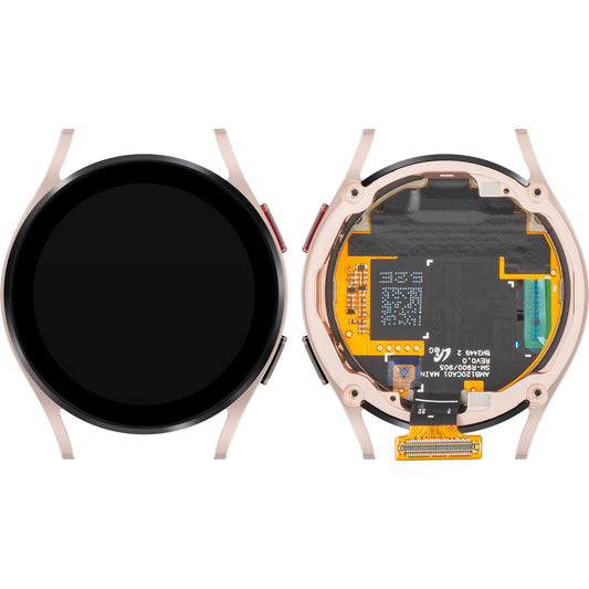 Pantalla con pantalla táctil Samsung Galaxy Watch FE, con marco, versión BT, rosa dorado, paquete de servicio GH97-30050D