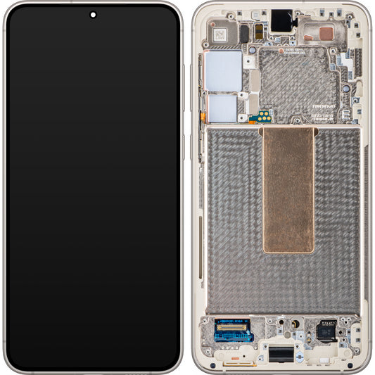 Pantalla con pantalla táctil Samsung Galaxy S23+ S916, con marco, blanco (crema), paquete de servicio GH82-30476B