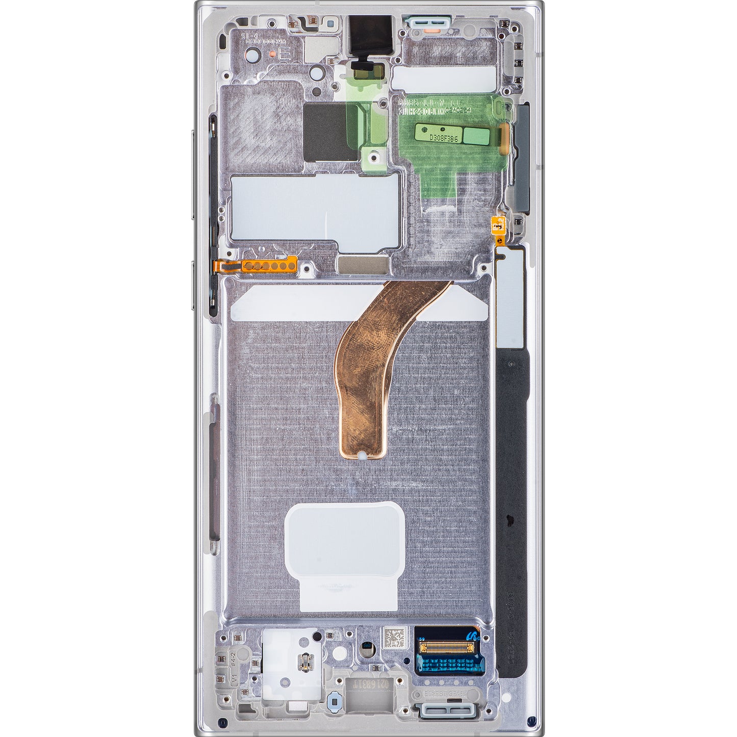 Pantalla táctil Samsung Galaxy S22 Ultra 5G S908, con marco, blanca, Service Pack GH82-27488C