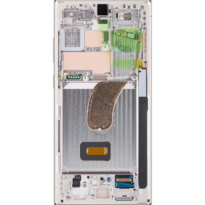 Pantalla táctil Samsung Galaxy S23 Ultra S918, con marco, plata, Service Pack GH82-30466G