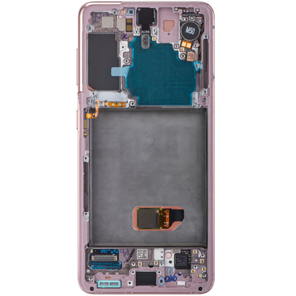 Pantalla táctil Samsung Galaxy S21 5G G991, con marco, rosa, Service Pack GH82-24544D