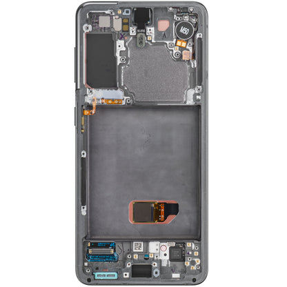 Pantalla táctil Samsung Galaxy S21 5G G991, con marco, gris, Service Pack GH82-24544A