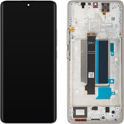 Xiaomi Redmi Note 13 Pro+ Display with Touchscreen, with Frame, White (Moonlight White), Service Pack 560001N16U00