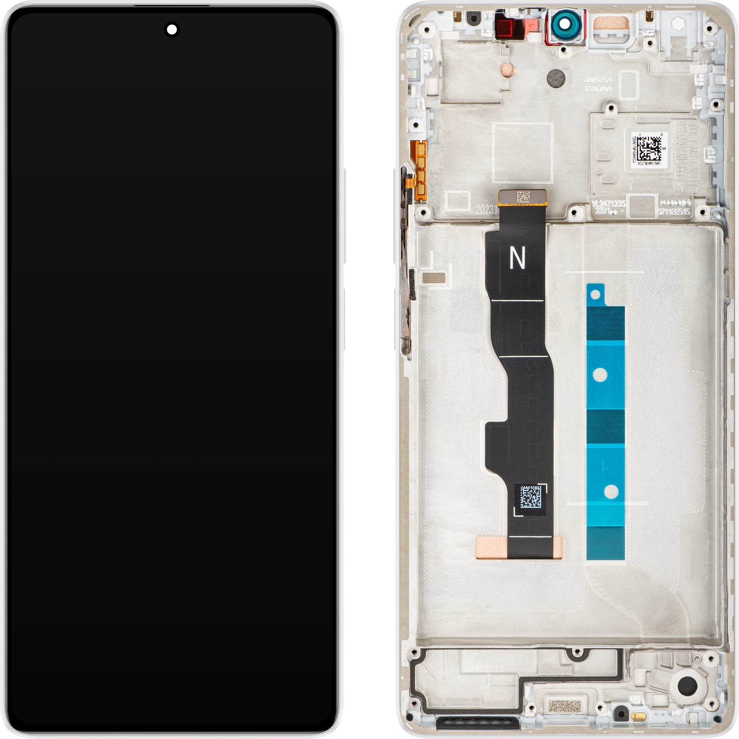 Xiaomi Redmi Note 13 5G Display with Touchscreen, with Frame, White (Arctic White), Service Pack 5600040N1700