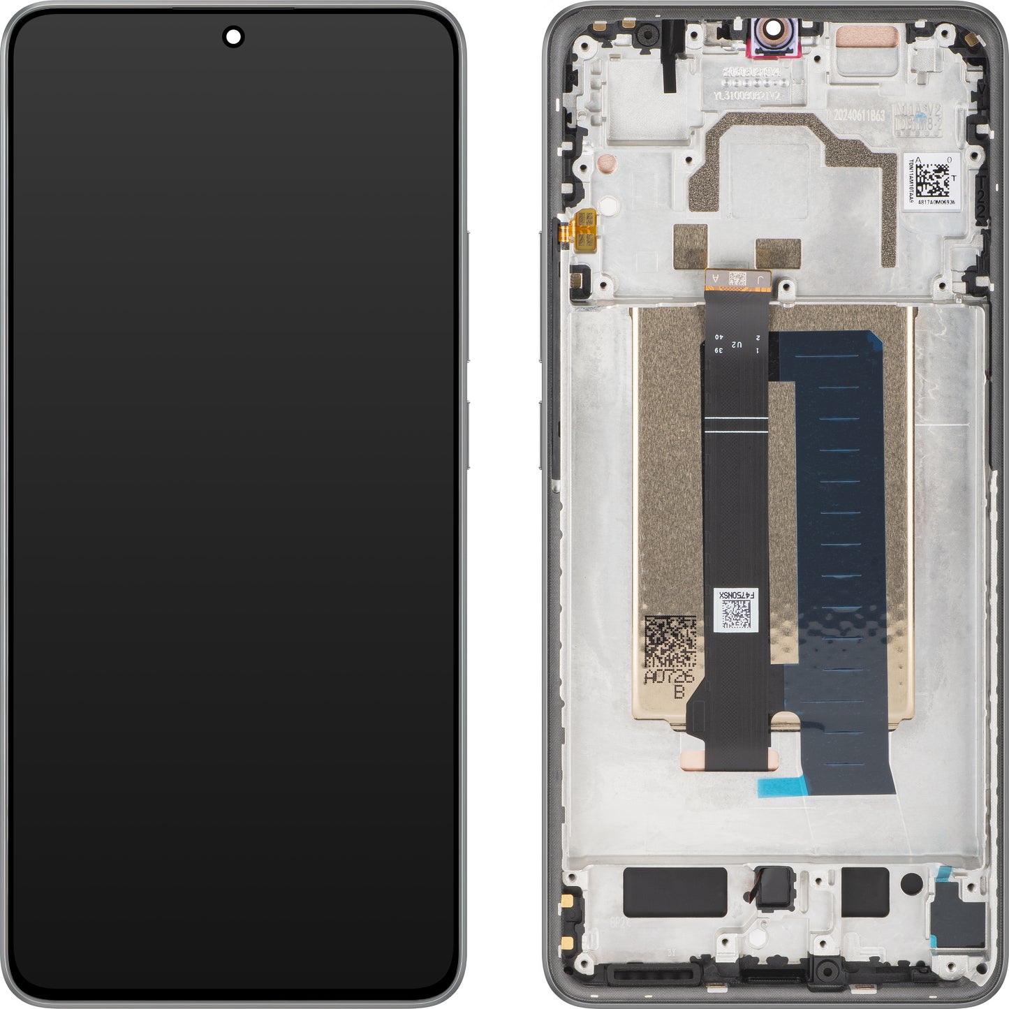 Pantalla con Touchscreen Xiaomi Poco X6 Pro, con Marco, Gris, Service Pack 560001N11A00
