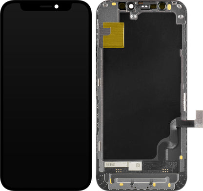 ZY Pantalla Táctil para Apple iPhone 12 mini, con Marco, Versión LCD In-Cell, Negro 