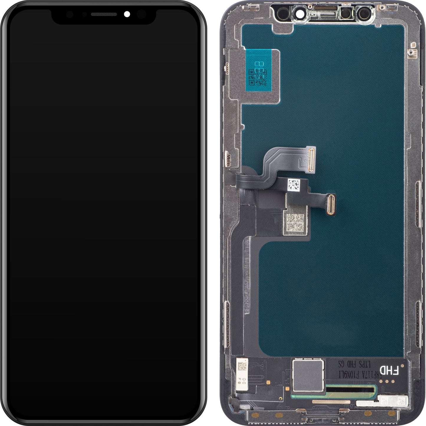 ZY Pantalla Táctil para Apple iPhone X, con Marco, Versión LCD In-Cell, Negro