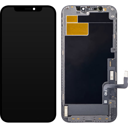 ZY Pantalla Táctil para Apple iPhone 12 / 12 Pro, con Marco, Versión LCD In-Cell IC Móvil, Negro