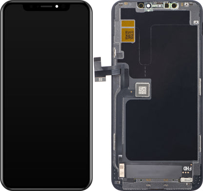 ZY Pantalla Táctil para Apple iPhone 11 Pro Max, con Marco, Versión LCD In-Cell IC Movible, Negro 