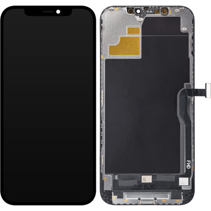 ZY Pantalla Táctil para Apple iPhone 12 Pro Max, con Marco, Versión LCD In-Cell IC Movible, Negro 