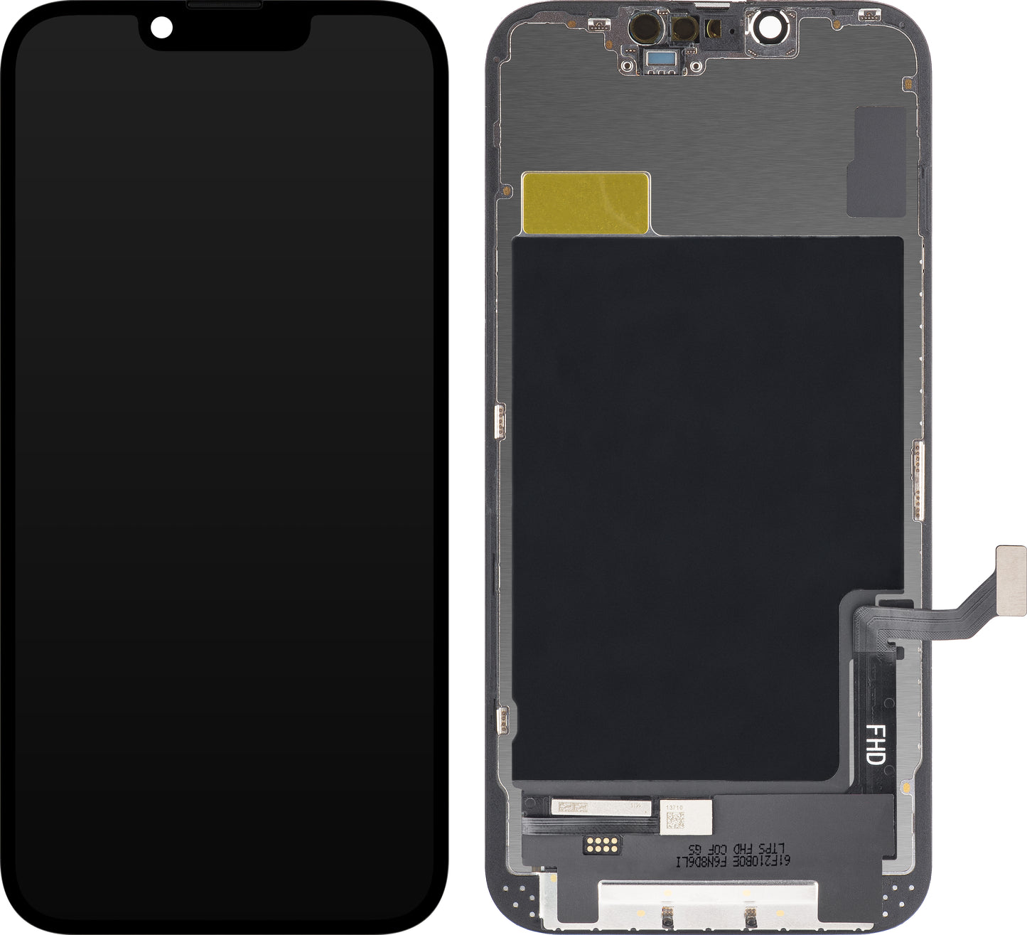 ZY Pantalla Táctil para Apple iPhone 14, con Marco, LCD In-Cell IC Movible, Negro 