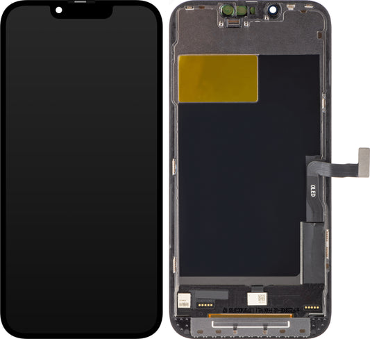 ZY Pantalla Táctil para Apple iPhone 13 Pro, con Marco, In-Cell IC Versión LCD Móvil, Negro 