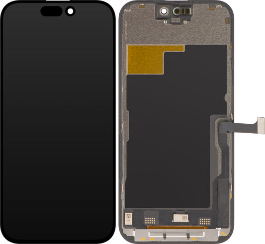 ZY Pantalla Táctil para Apple iPhone 15 Pro, con Marco, In-Cell IC Versión LCD Móvil, Negro 