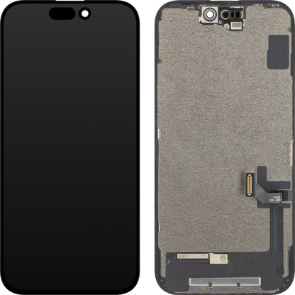 ZY Pantalla Táctil para Apple iPhone 15, con Marco, LCD In-Cell IC Movible, Negro 