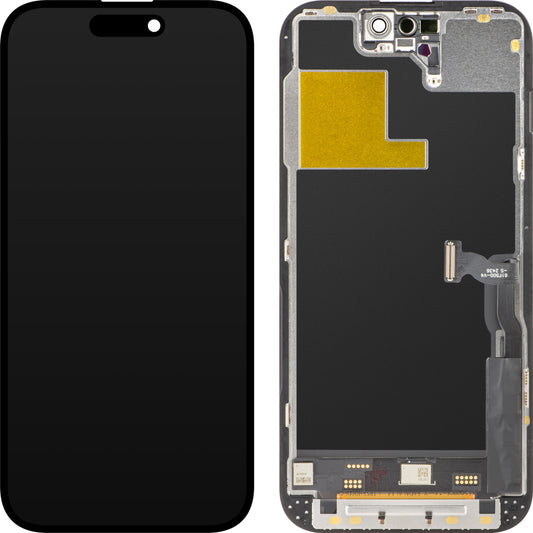 ZY Pantalla Táctil para Apple iPhone 14 Pro, con Marco, In-Cell IC Versión LCD Móvil, Negro 