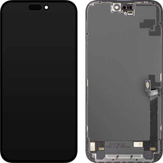 Pantalla con Touchscreen ZY para Apple iPhone 16 Plus, con Marco, Versión LCD In-Cell, Negro