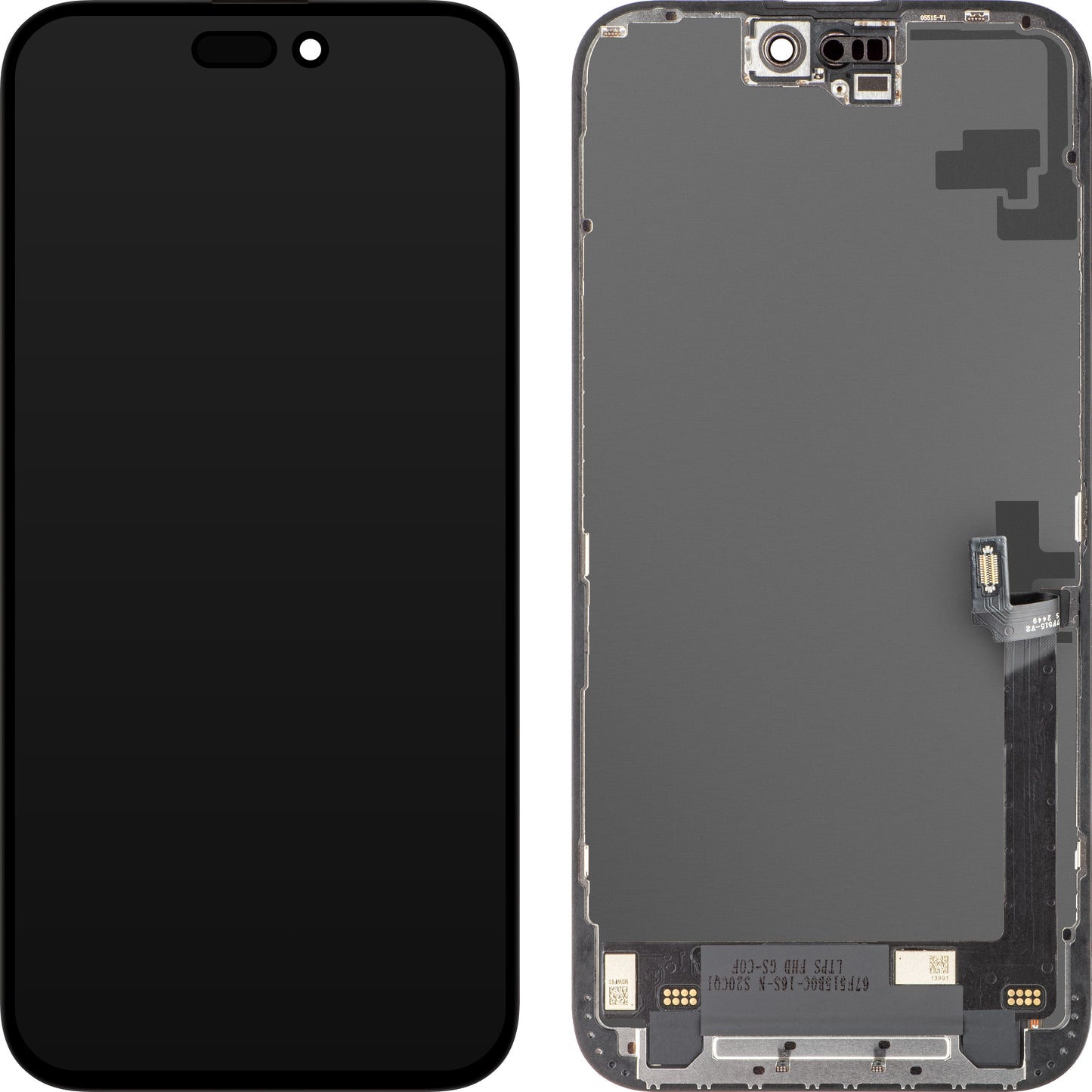 Pantalla con Touchscreen ZY para Apple iPhone 16 Plus, con Marco, Versión LCD In-Cell IC Movable, Negro