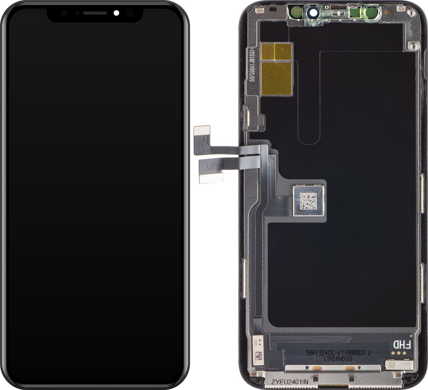 ZY Pantalla Táctil para Apple iPhone 11 Pro, con Marco, Versión LCD In-Cell IC Móvil, Negro 