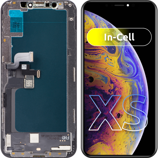 Pantalla táctil ZY para Apple iPhone XS, con marco, versión LCD en la celda, negro. 