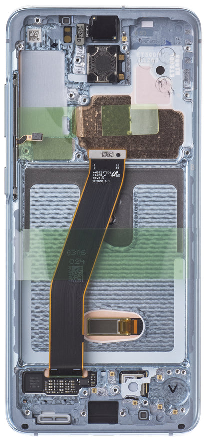 Display con Touchscreen Samsung Galaxy S20 5G G981 / S20 G980, Con Marco, Azul, Service Pack GH82-22131D