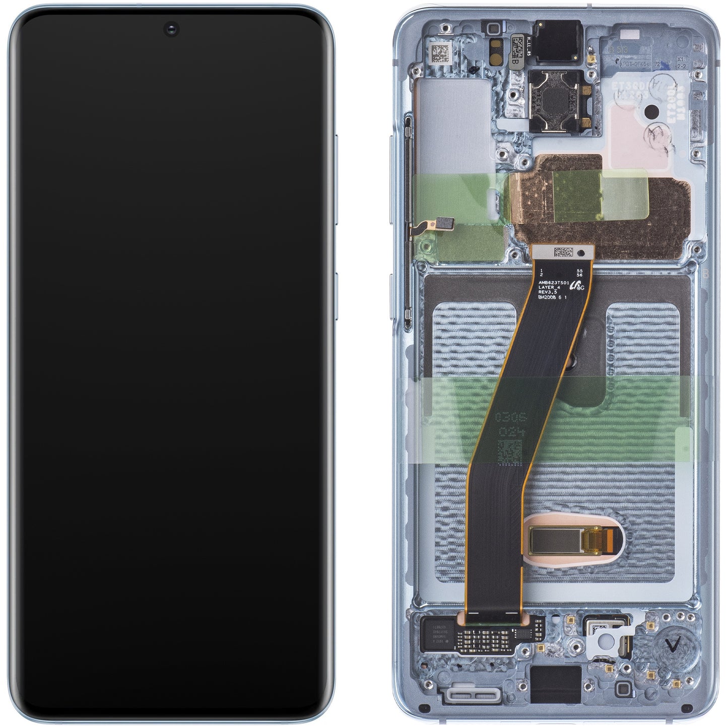 Display con Touchscreen Samsung Galaxy S20 5G G981 / S20 G980, Con Marco, Azul, Service Pack GH82-22131D