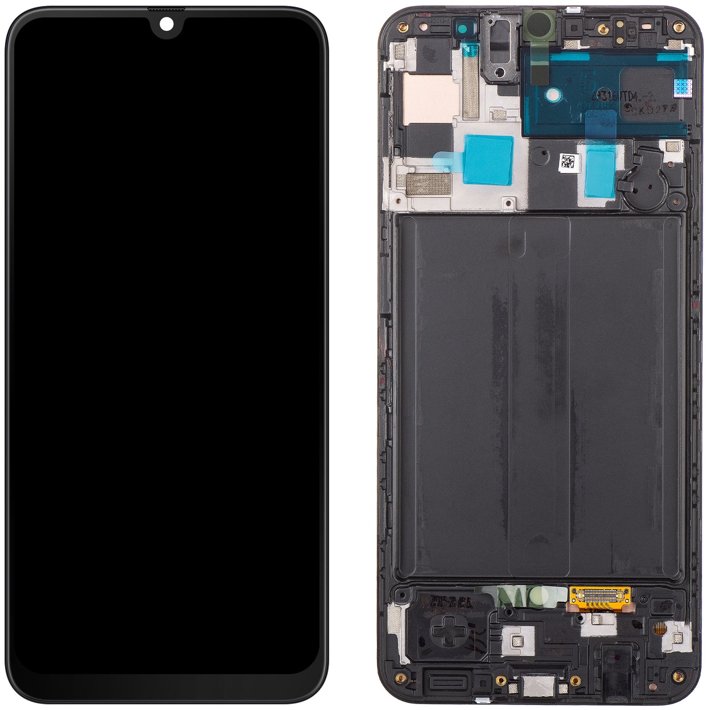 Pantalla táctil Samsung Galaxy A50 A505, con marco, negro, Service Pack GH82-19204A