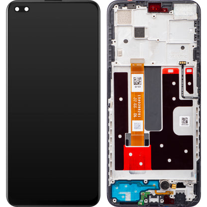 Display con pantalla táctil Oppo Reno4 Z 5G / A92s, con marco, negro, Service Pack 4904261