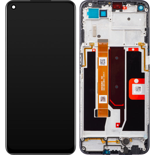 Display con pantalla táctil Oppo A74 5G / A54 5G, con marco, negro, Service Pack 4906219