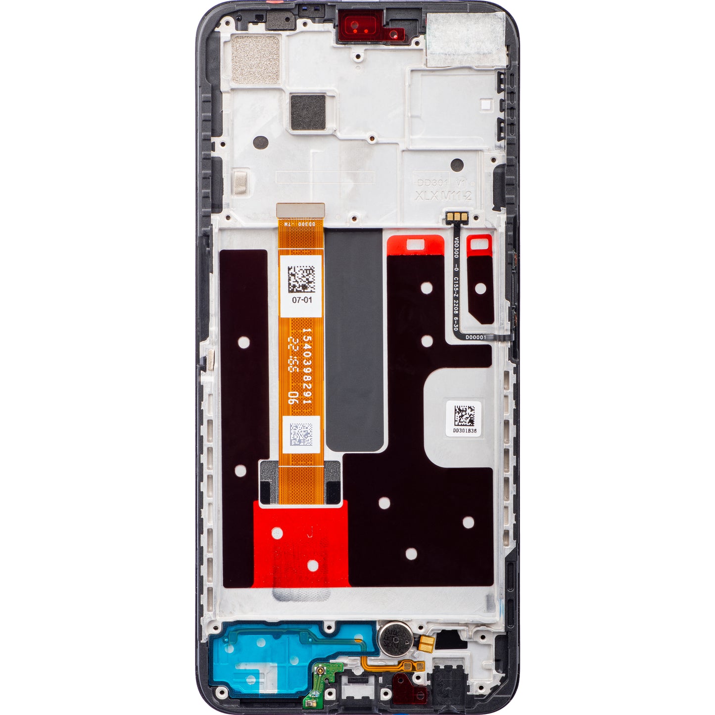 Display con pantalla táctil Oppo Reno4 Z 5G / A92s, con marco, negro, Service Pack 4904261