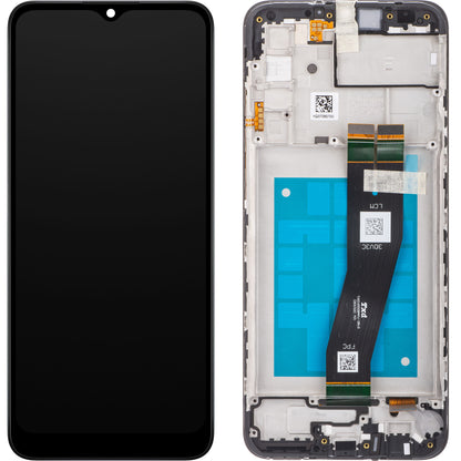 Pantalla táctil Samsung Galaxy A02s A025G, con marco, negra, Service Pack GH81-20181A