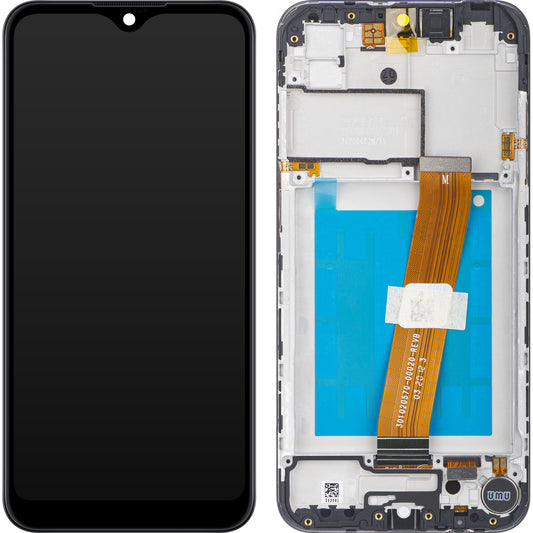 Pantalla táctil Samsung Galaxy A01 A015, con marco, versión no europea, negro, Service Pack GH81-18597A