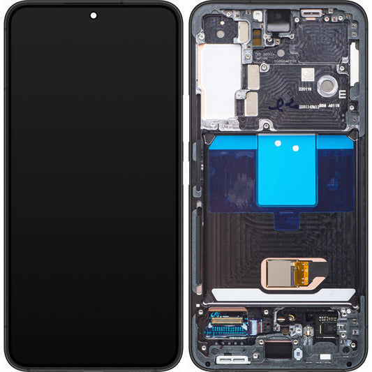 Pantalla táctil Samsung Galaxy S22 5G S901, con marco, negro, Service Pack GH82-2757521A