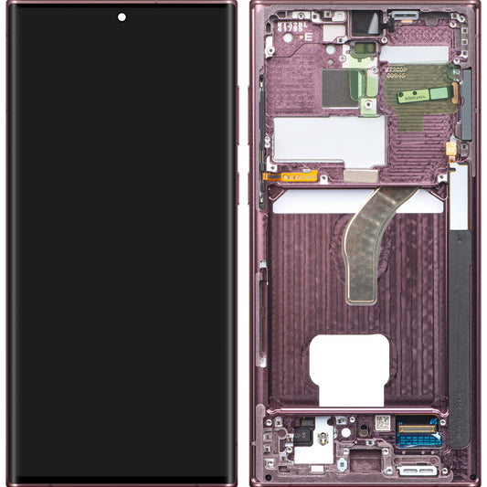 Samsung Galaxy S22 Ultra 5G S908 Pantalla táctil Samsung Galaxy S22 Ultra 5G S908, con marco, Cherry, Service Pack GH82-27488B