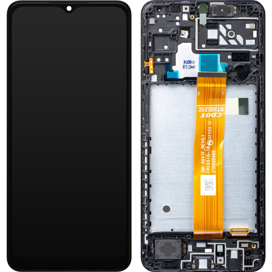 Pantalla táctil Samsung Galaxy A04s A047, con marco, negra, Service Pack GH82-29805A