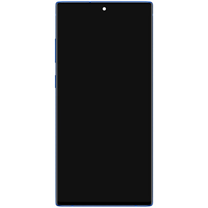 Samsung Galaxy Galaxy Note 10+ N975 Pantalla táctil con marco, azul, Service Pack GH82-20838D