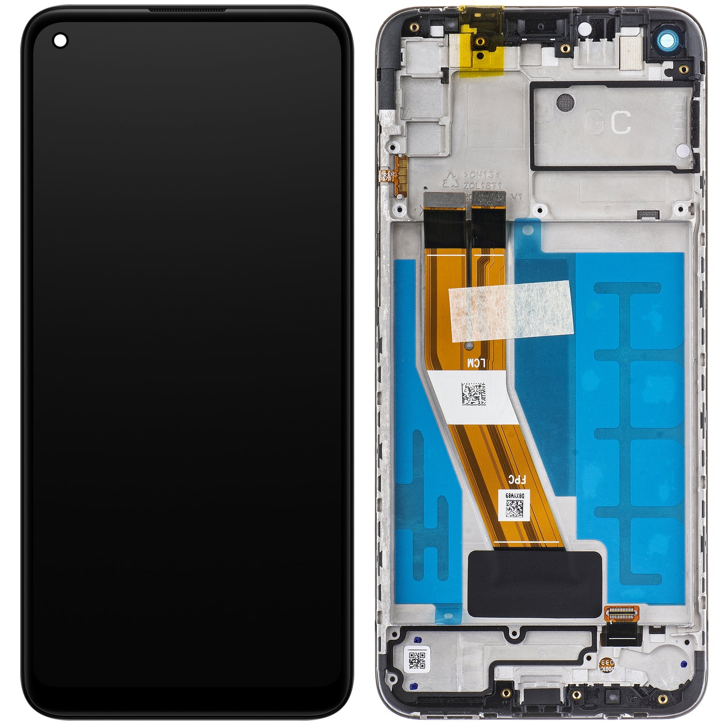 Pantalla táctil Samsung Galaxy A11 A115, con marco, negra, Service Pack GH81-18760A