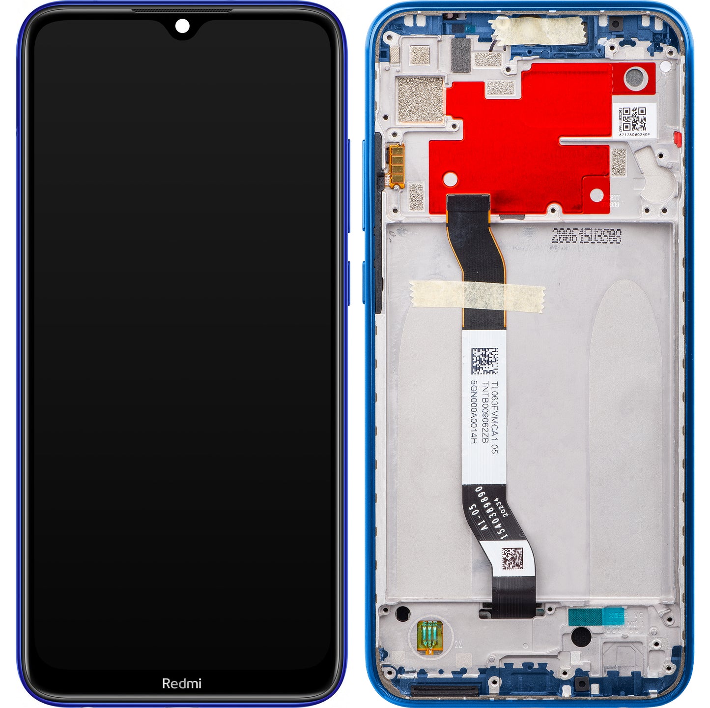 Display con Touchscreen Xiaomi Redmi Note 8T, con Marco, Azul, Service Pack 5600030C3X00